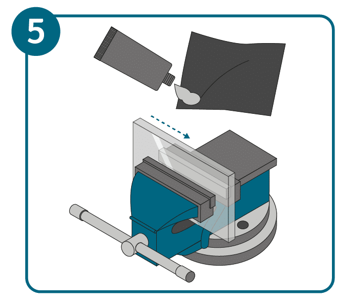 Acrylaat polijsten, stap 5: acrylaat polijsten